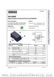 FDY302NZ datasheet pdf Fairchild Semiconductor