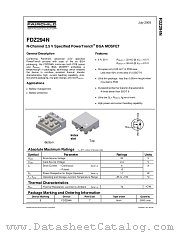 FDZ294N datasheet pdf Fairchild Semiconductor