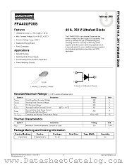 FFA40UP35S datasheet pdf Fairchild Semiconductor