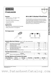 FFA60UA60DN datasheet pdf Fairchild Semiconductor