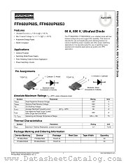 FFH60UP60S datasheet pdf Fairchild Semiconductor