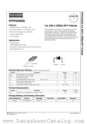 FFPF04S60S datasheet pdf Fairchild Semiconductor