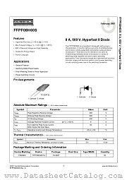 FFPF08H60S datasheet pdf Fairchild Semiconductor