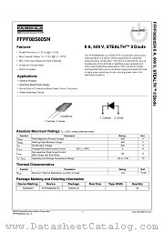 FFPF08S60SN datasheet pdf Fairchild Semiconductor