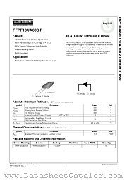 FFPF10UA60ST datasheet pdf Fairchild Semiconductor