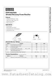 FFPF10UP30S datasheet pdf Fairchild Semiconductor