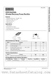 FFPF15UP20S datasheet pdf Fairchild Semiconductor