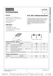 FFPF20UP20DN datasheet pdf Fairchild Semiconductor