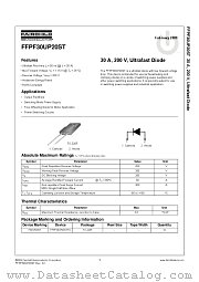 FFPF30UP20ST datasheet pdf Fairchild Semiconductor