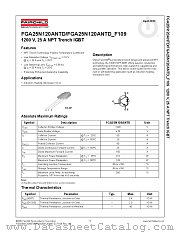 FGA25N120ANTDTU datasheet pdf Fairchild Semiconductor