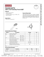 FGA30N120FTD datasheet pdf Fairchild Semiconductor