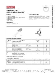 FGA60N60UFD datasheet pdf Fairchild Semiconductor