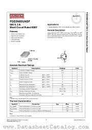 FGD3N60UNDF datasheet pdf Fairchild Semiconductor