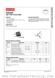 FGD4536 datasheet pdf Fairchild Semiconductor