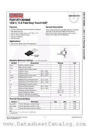 FGH15T120SMD datasheet pdf Fairchild Semiconductor