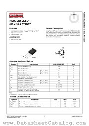 FGH30N60LSD datasheet pdf Fairchild Semiconductor