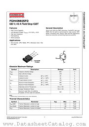 FGH40N60SFD datasheet pdf Fairchild Semiconductor
