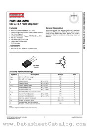 FGH40N60SMD datasheet pdf Fairchild Semiconductor