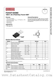 FGH40T100SMD datasheet pdf Fairchild Semiconductor