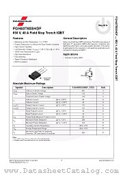 FGH40T65SHDF datasheet pdf Fairchild Semiconductor