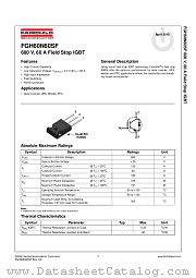 FGH60N60SF datasheet pdf Fairchild Semiconductor