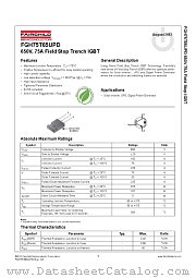 FGH75T65UPD datasheet pdf Fairchild Semiconductor