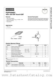 FGPF45N45T datasheet pdf Fairchild Semiconductor