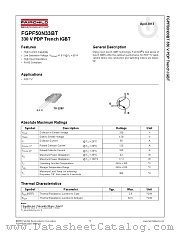 FGPF50N33BT datasheet pdf Fairchild Semiconductor