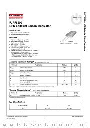 FJPF5200 datasheet pdf Fairchild Semiconductor