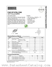 FQD12P10TM_F085 datasheet pdf Fairchild Semiconductor