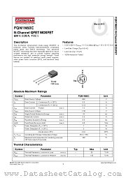 FQN1N60C datasheet pdf Fairchild Semiconductor