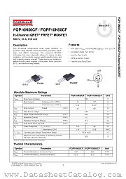 FQPF10N50CF datasheet pdf Fairchild Semiconductor