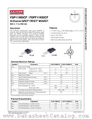 FQPF11N50CF datasheet pdf Fairchild Semiconductor