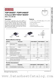 FQPF13N50CF datasheet pdf Fairchild Semiconductor