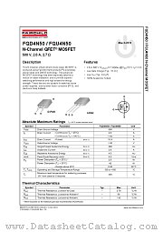 FQU4N50TU_WS datasheet pdf Fairchild Semiconductor