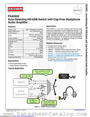 FSA2000 datasheet pdf Fairchild Semiconductor
