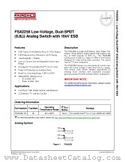 FSA2258 datasheet pdf Fairchild Semiconductor