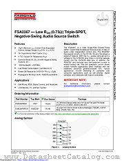 FSA2367 datasheet pdf Fairchild Semiconductor