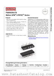 FSB50250UTD datasheet pdf Fairchild Semiconductor