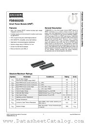 FSB50325S datasheet pdf Fairchild Semiconductor