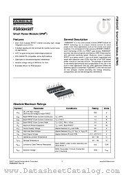 FSB50450T datasheet pdf Fairchild Semiconductor
