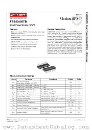 FSB50450TB datasheet pdf Fairchild Semiconductor