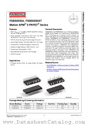 FSB50550A datasheet pdf Fairchild Semiconductor