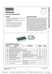 FSB50550U datasheet pdf Fairchild Semiconductor
