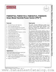 FSBH0170 datasheet pdf Fairchild Semiconductor