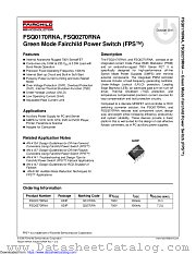 FSQ0170RNA datasheet pdf Fairchild Semiconductor