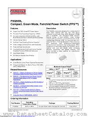 FSQ500L datasheet pdf Fairchild Semiconductor