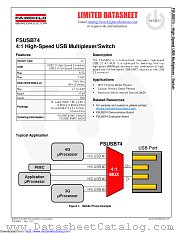 FSUSB74 datasheet pdf Fairchild Semiconductor