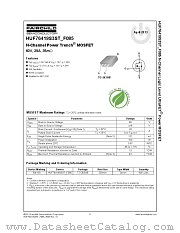 HUF76419S_F085 datasheet pdf Fairchild Semiconductor