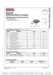 KSC5502 datasheet pdf Fairchild Semiconductor